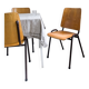 Lot de 3 chaises empilables Mid Century Chaise d'école Industrie Bois Métal Marron Vintage Rétro Cha