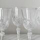4 verres à vin en verre taillé vintage