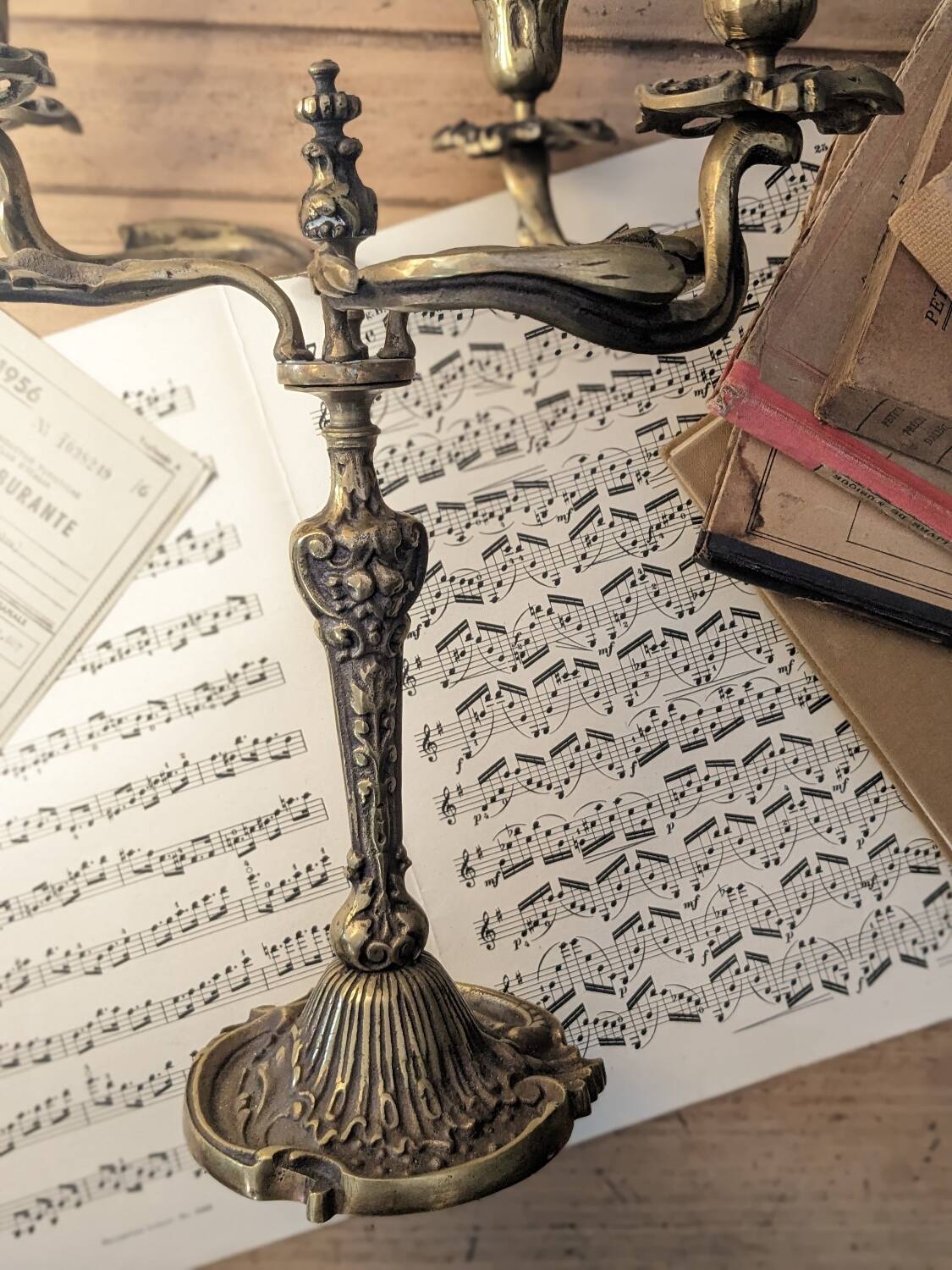 Late 19th century bronze candlestick