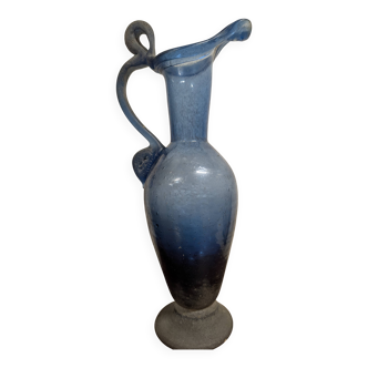 Antique Murano glass jug Seguso Scavo