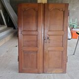 2 doors walnut cabinet façade