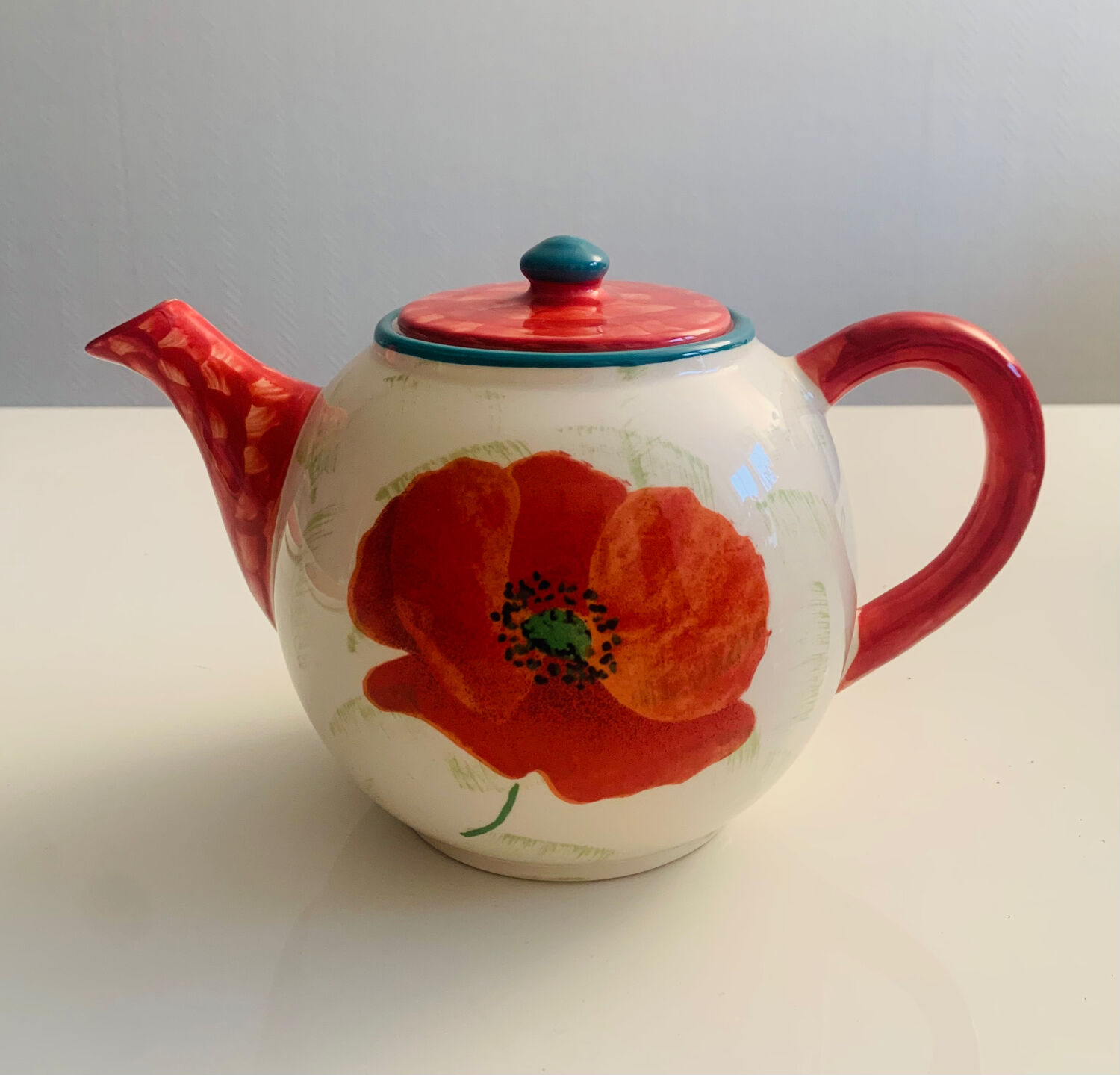 Lunéville porcelain coffee/tea service - "Poppy" collection