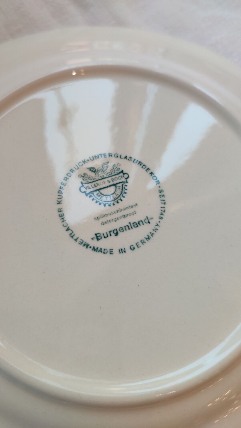 6 plates Villeroy and Boch model Burgenland