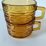 Duo of vintage vereco sunflower cups