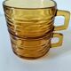 Duo of vintage vereco sunflower cups
