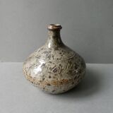 vase en grès émaillé et scarifié années 80