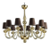 Modern Gold Murano Glass Chandelier in Contemporary Style
