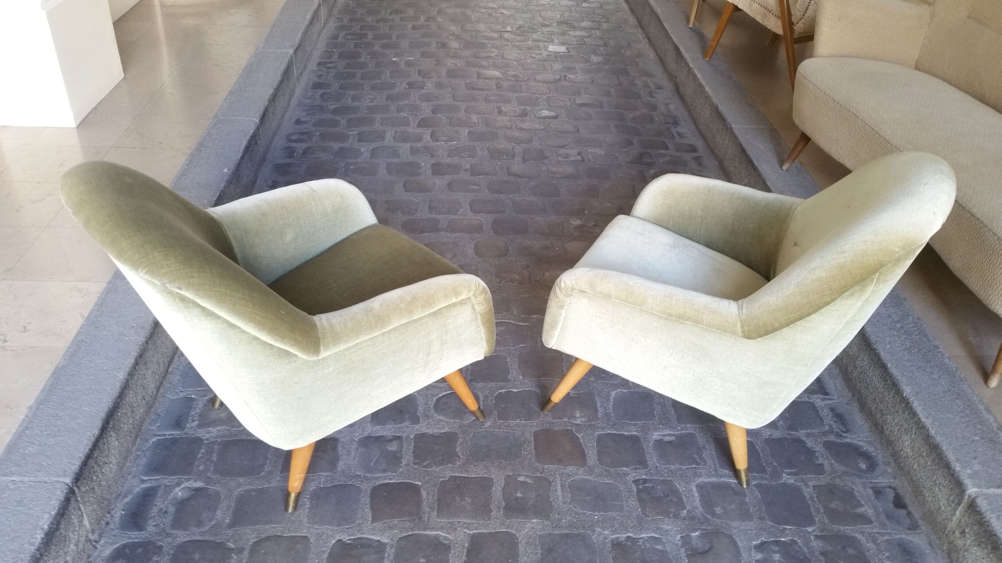 Together chairs Danish club 50 years Organic Green soft iced