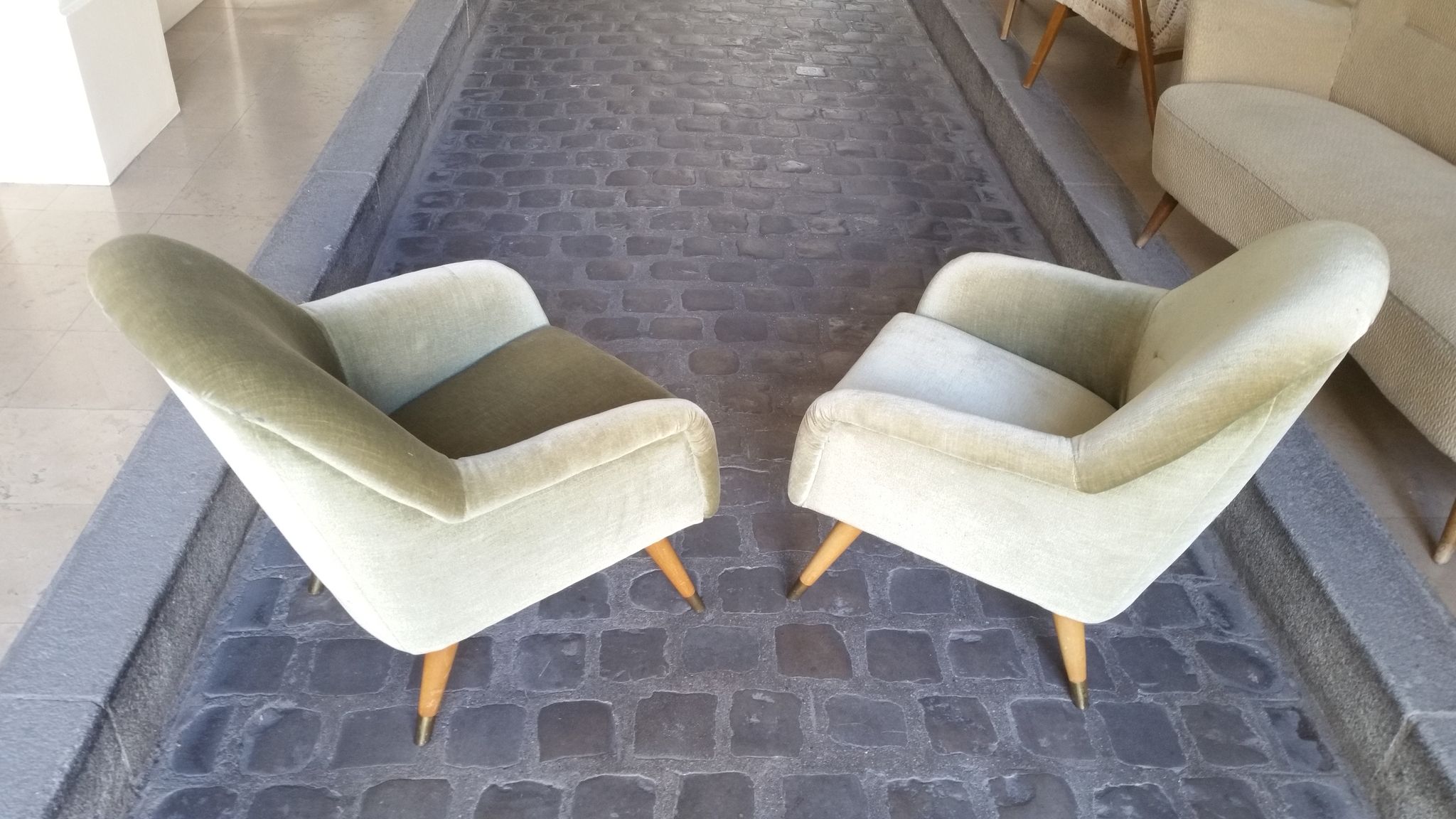 Together chairs Danish club 50 years Organic Green soft iced