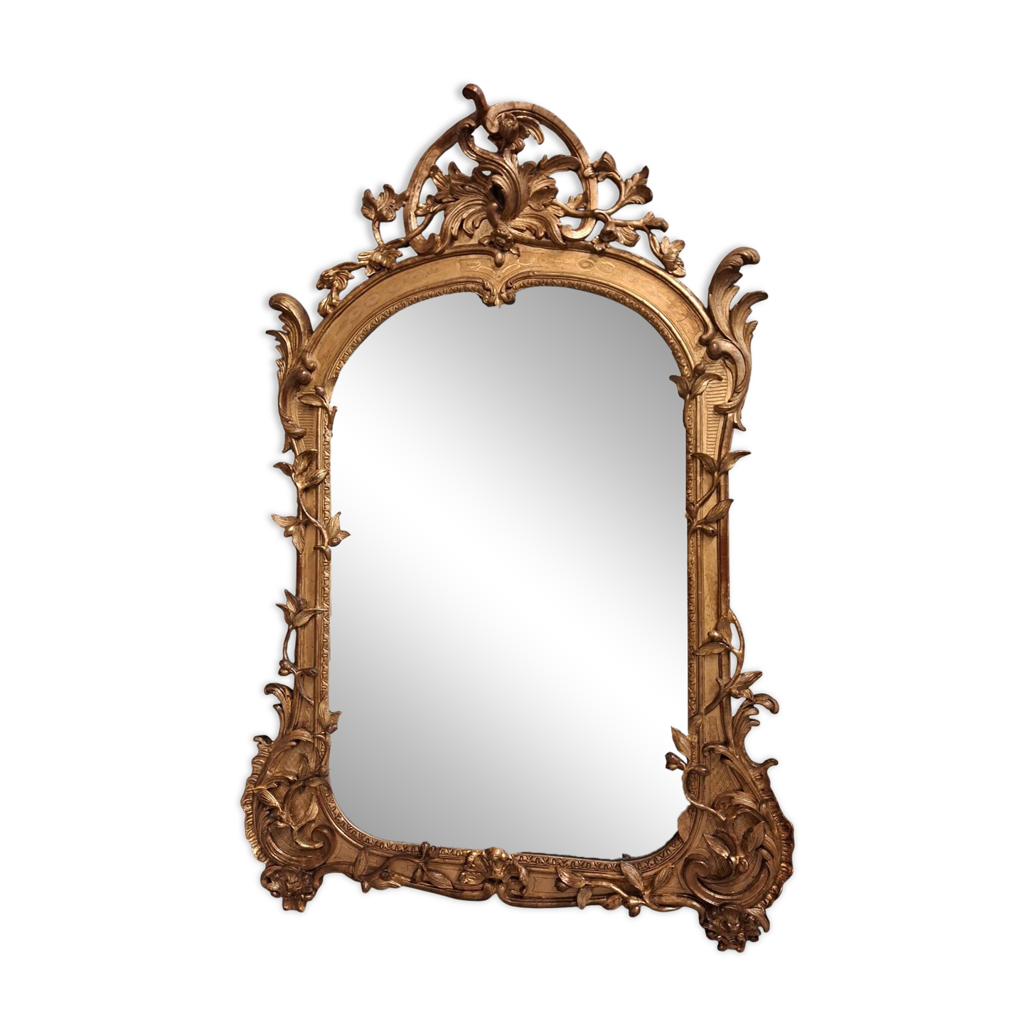 19th-century mirror 132 x 90