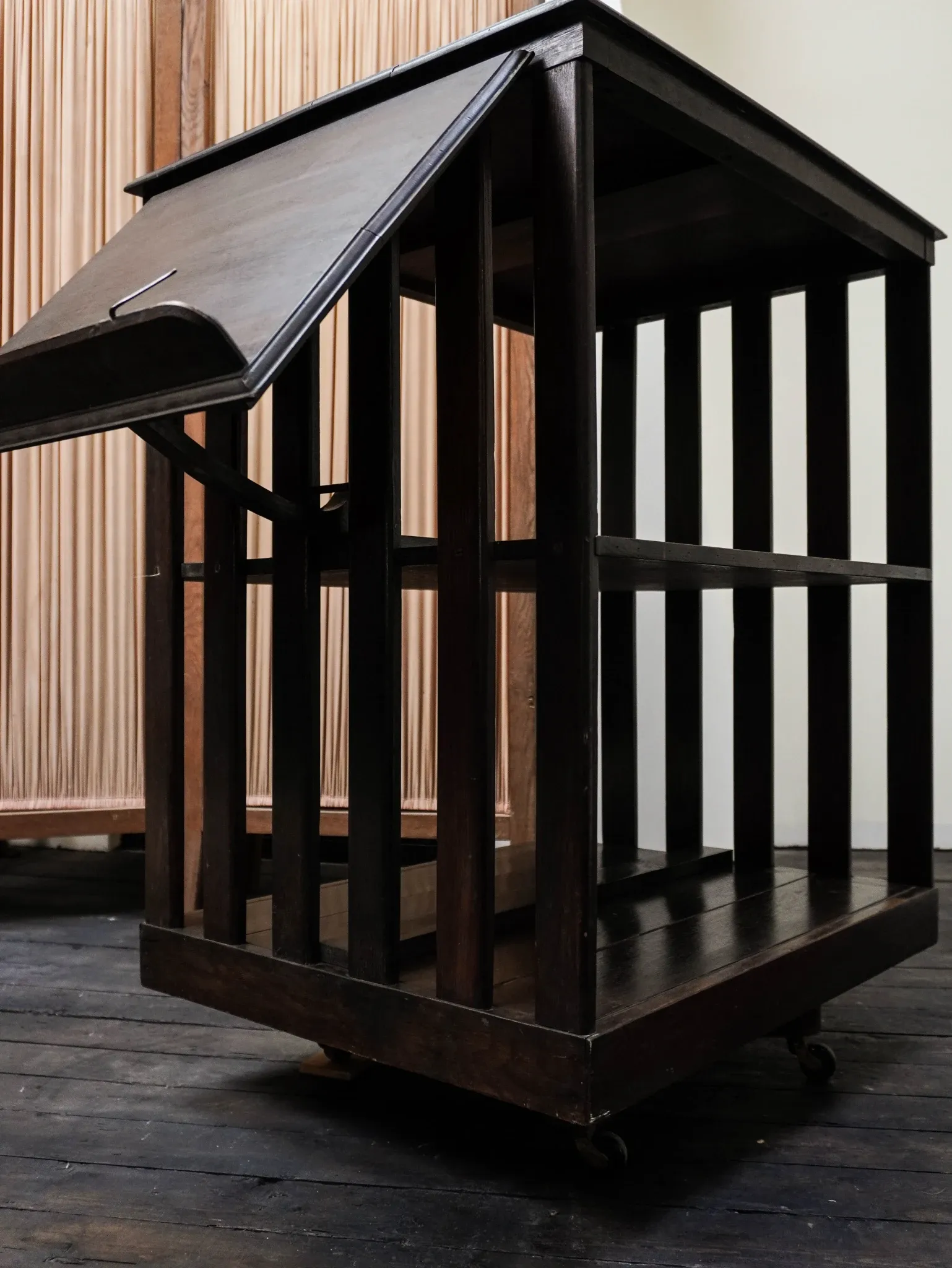 Old wooden revolving library