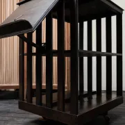 Old wooden revolving library