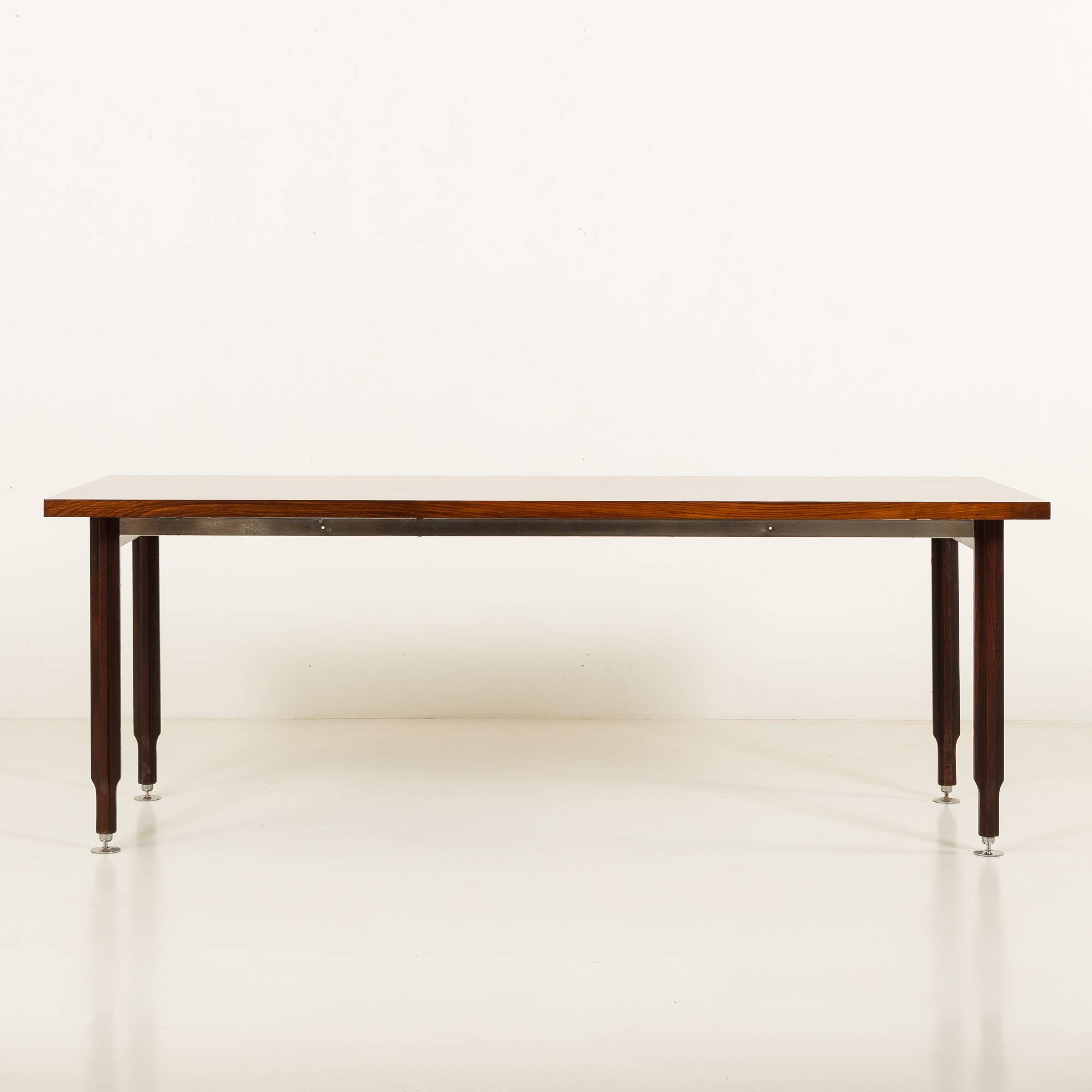 Italian extra long mid century rosewood table 1960s