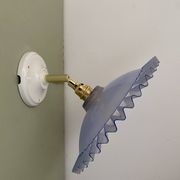 Applique abat-jour vintage en plastique bleu
