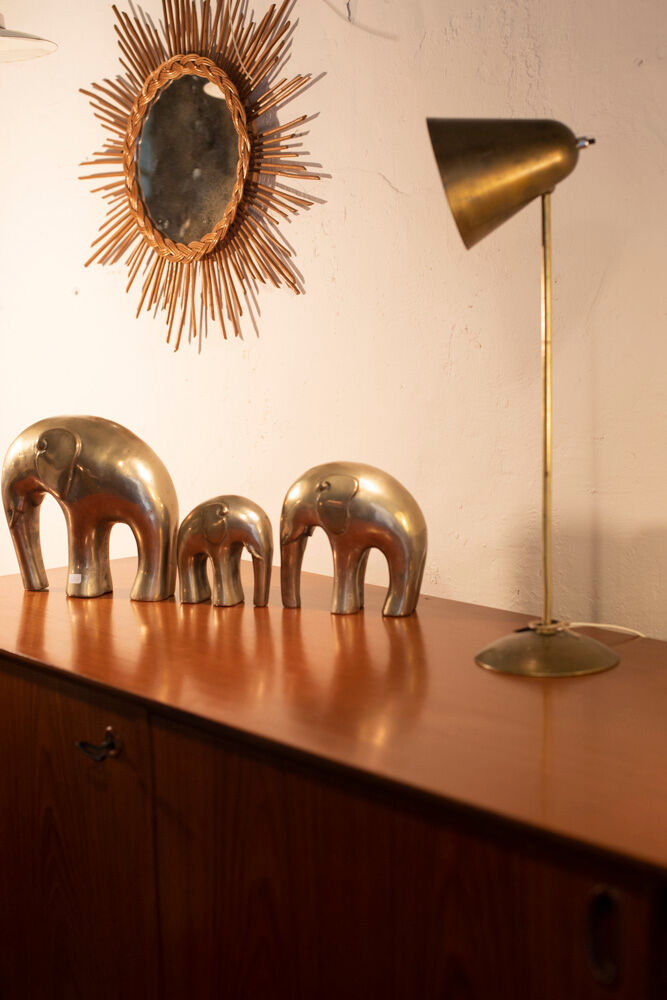 Brass elephant statues