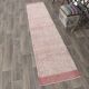 Tapis 2x10 pour couloir rose et Beige, tapis de course Vintage turc, 61x291Cm SK 34962