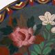 Antique copper plate with cloisonné decorations, Japan, Meiji period