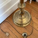 Articulated brass and gold metal floor lamp