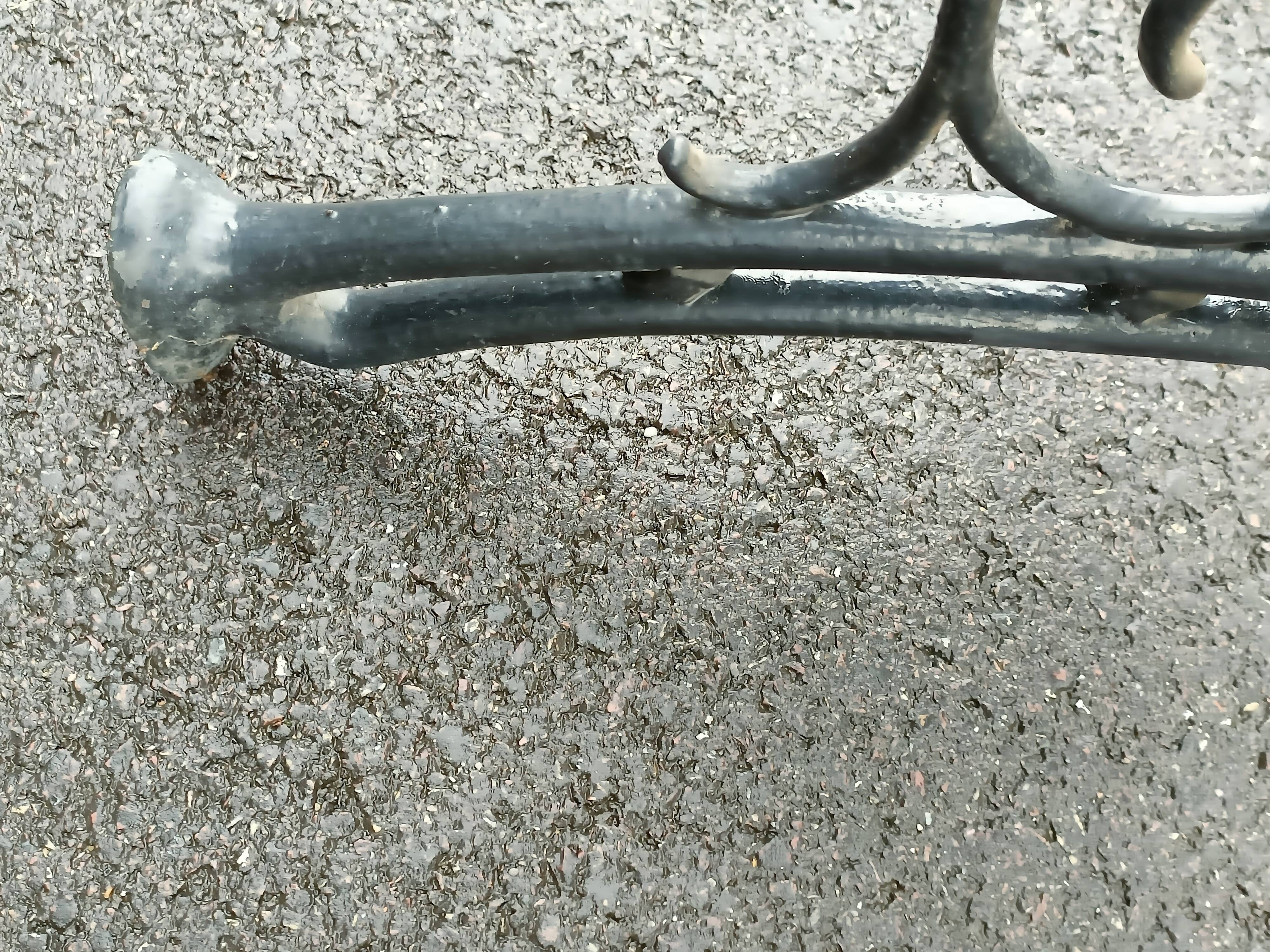 Old garden bench cast iron legs