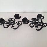 Black wrought iron chandelier