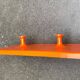Orange coat rack from the mid-century space age, 1960s.