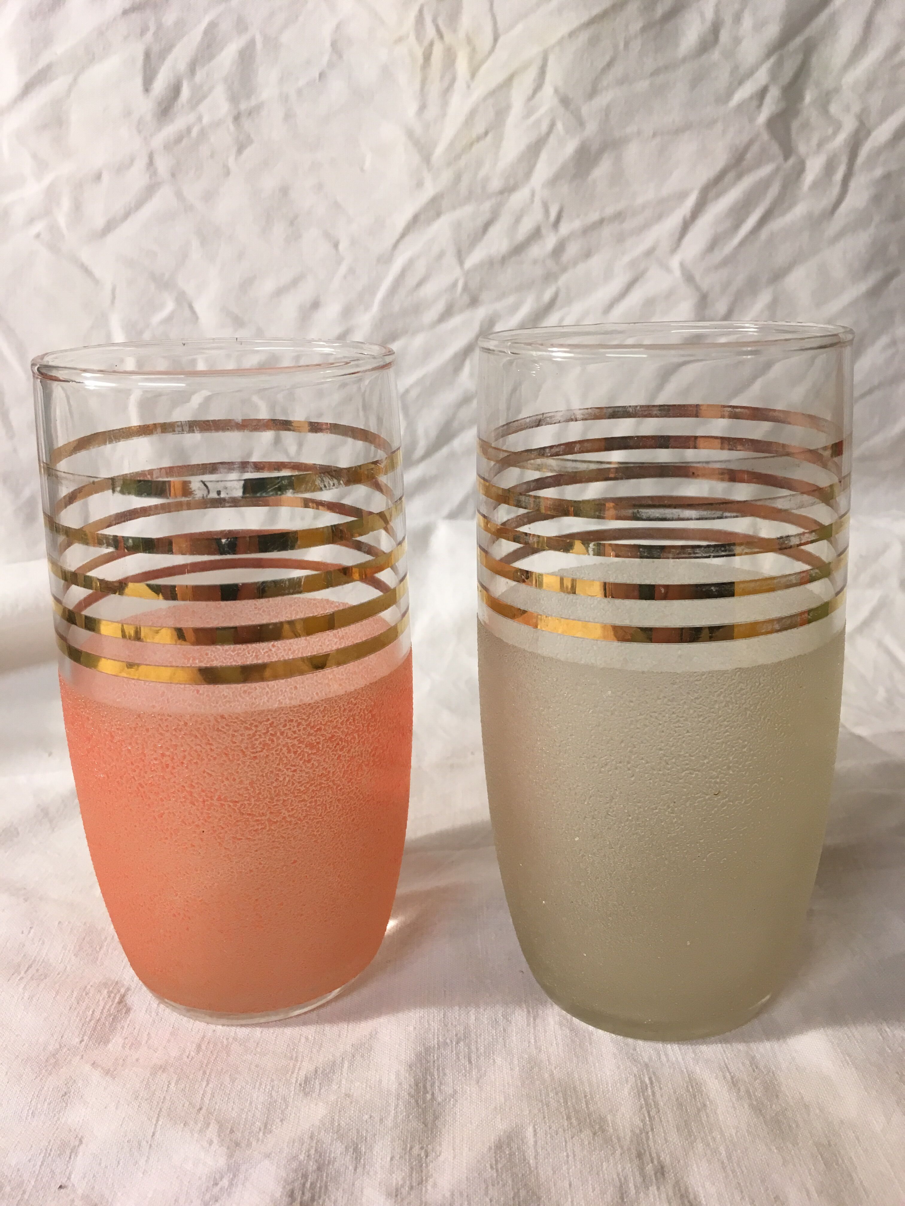 5 granite orangeade glasses
