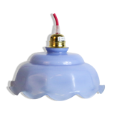 Blue glass pendant lamp, vintage