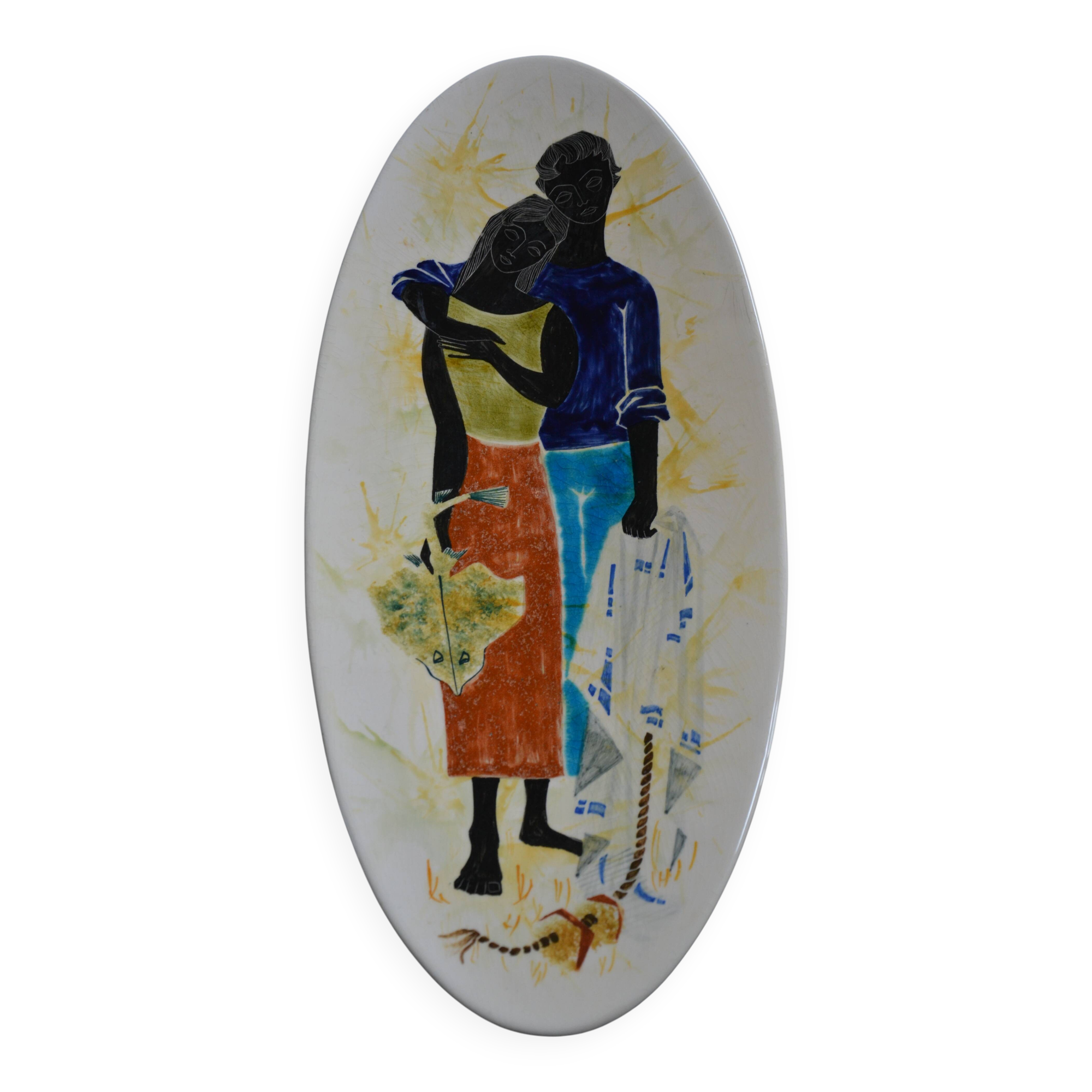 Large dish Edmund Ronaky California 1950s-60s