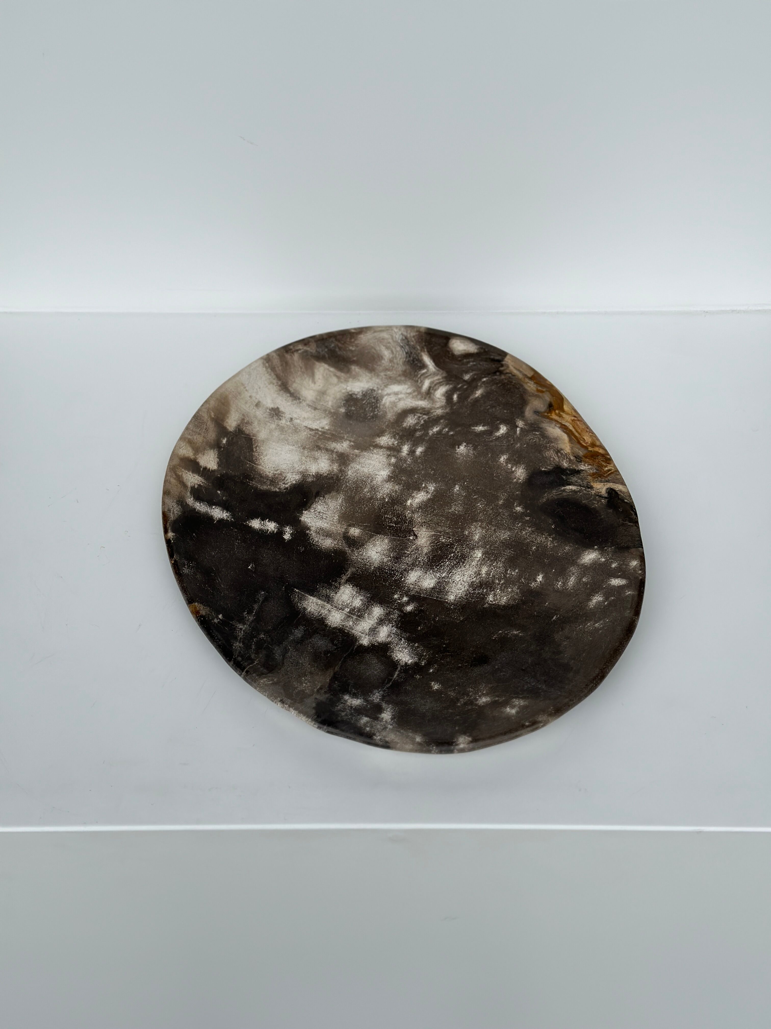 Dish in petrified wood