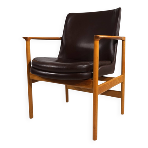 fauteuil en cuir Fröscher - 1960