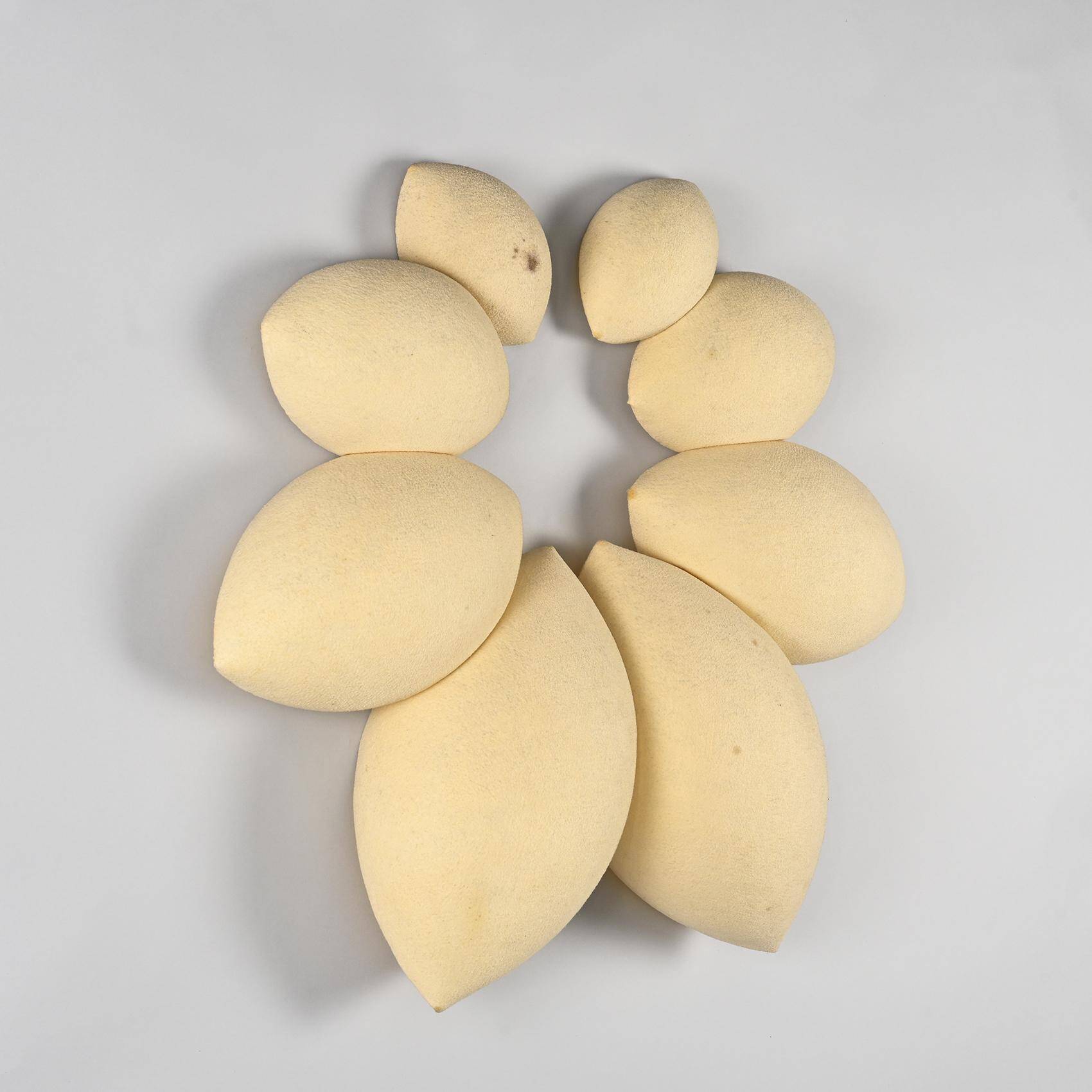 Large felt wall lamp, Denmark circa 1970