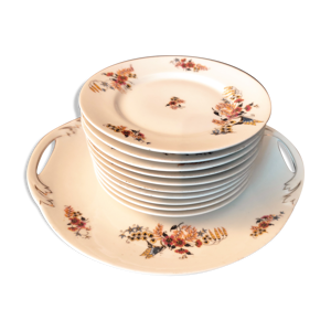 Service à dessert en porcelaine