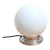 Globe table lamp in opaline – Vintage ceiling light from the 1950s