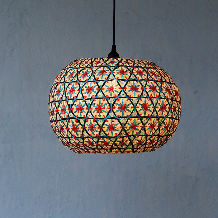 Globe bamboo lamp