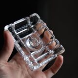 Moulded glass candle holder