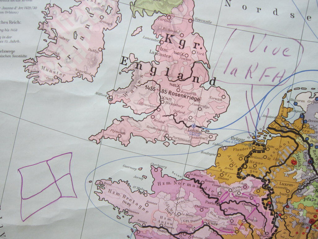 Grande carte scolaire allemande Westermann