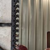 Vintage wall mirror coat rack