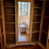 Vintage Art Deco wardrobe in raw wood