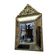 Richly Decorated French Cushion Mirror From The early 19th Century