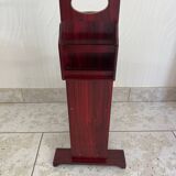 Art Deco magazine rack in mahogany color from the 60s