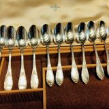 12 silver-plated metal tablespoons by Félix Frères