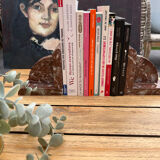 Pair of art deco marble book ends