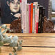 Paire de serre livres en marbre art déco