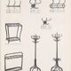 Coat rack / hat stand J&J Kohn no. 1202/5 in bent wood. Vienna 1911