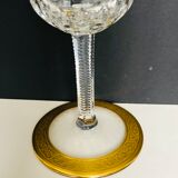 Set of 6 crystal water glasses from saint louis model thistle