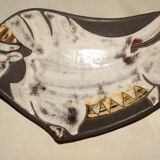 Empty Swiss ceramic pocket KOHLER BIEL pottery alpine pastures cow bell