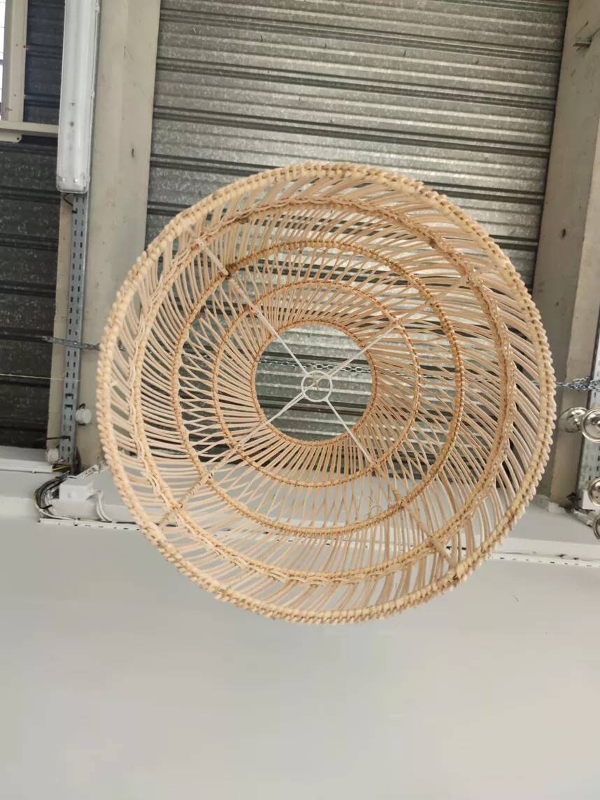 Bell-shaped rattan pendant or lampshade