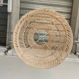 Bell-shaped rattan pendant or lampshade