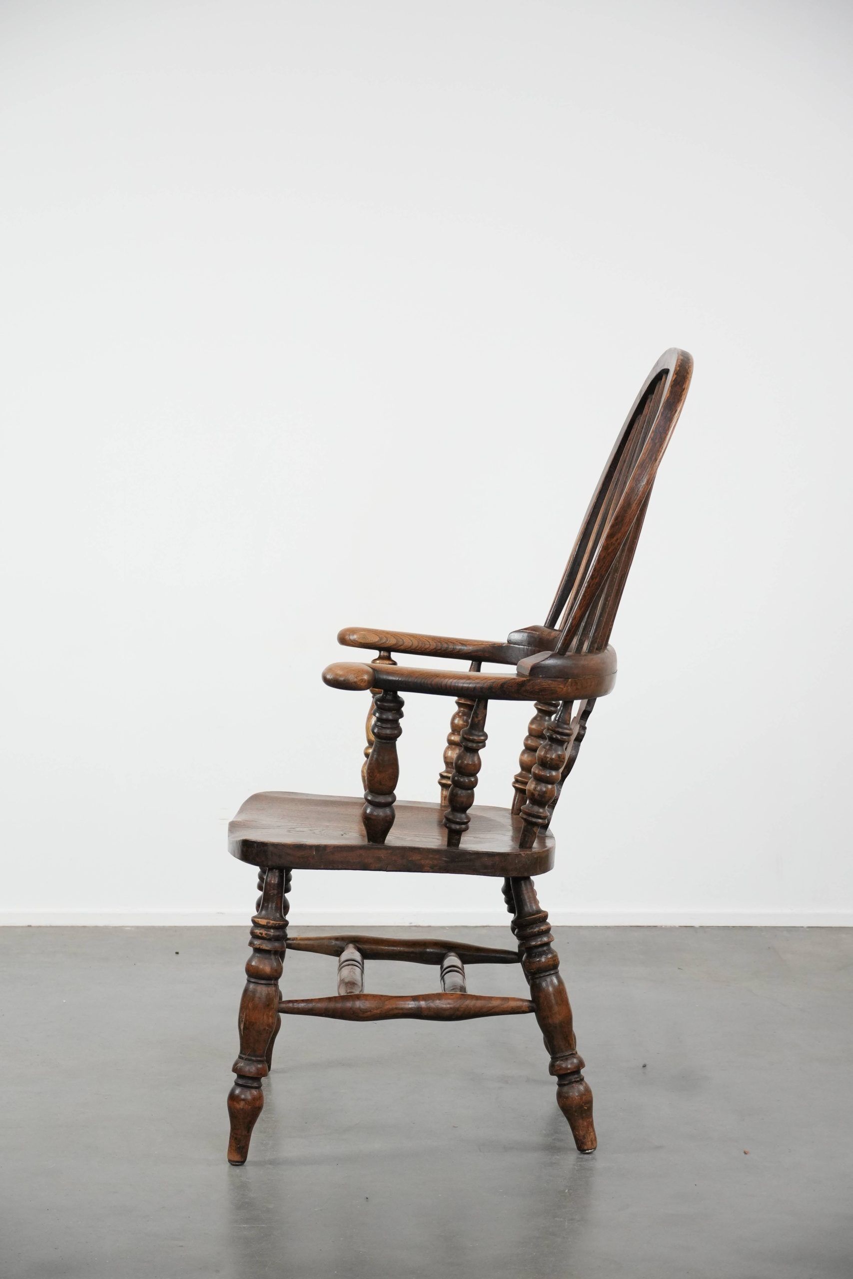 Antique English Highback Windsor Chair from the 18th Century