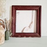 Old frame wood dark burgundy color